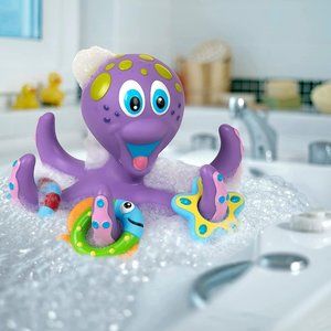 Nuby Floating Purple Octopus with 2 rings